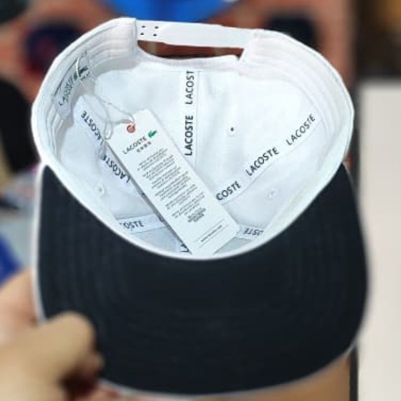 Casquette Lacoste - Blanc Pur & Visière Plate – Image 4