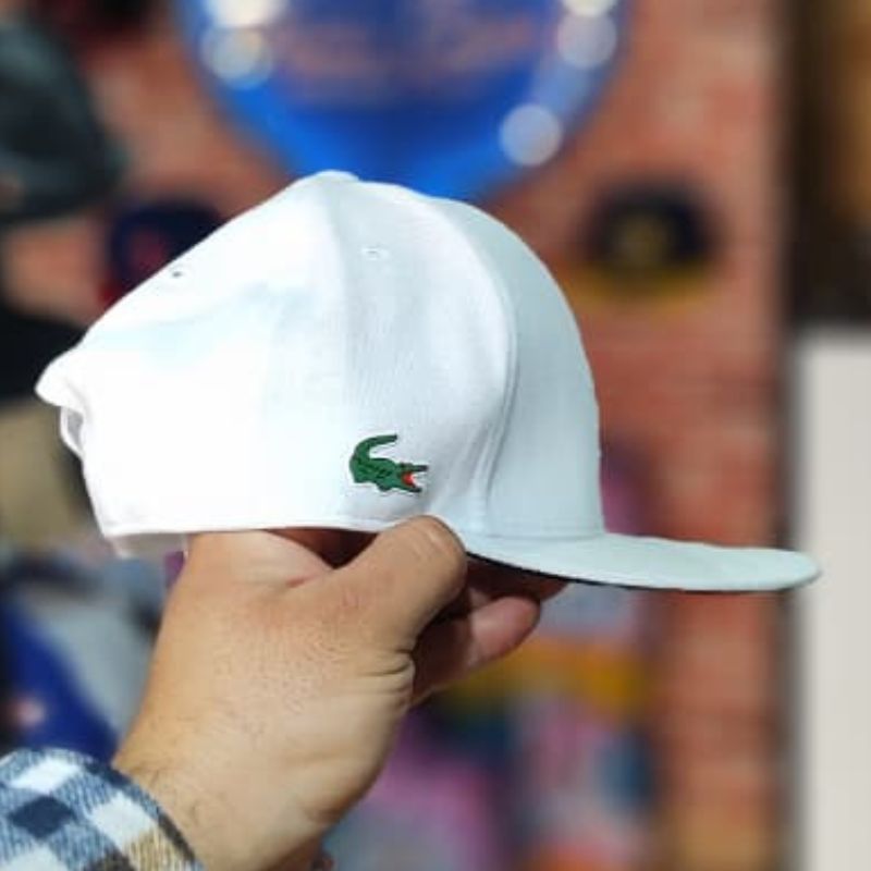 Casquette Lacoste - Blanc Pur & Visière Plate – Image 3
