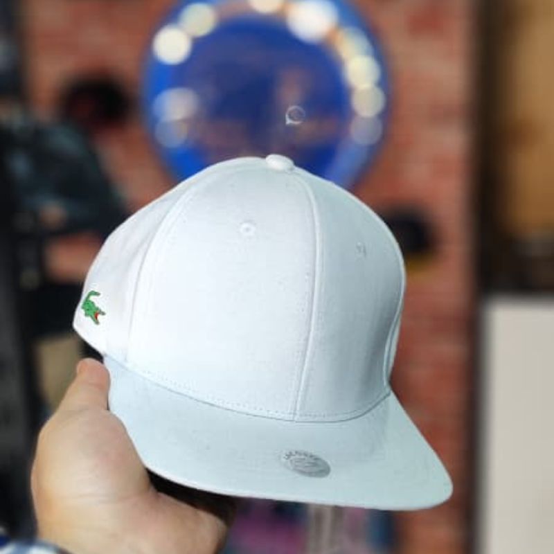 Casquette Lacoste - Blanc Pur & Visière Plate – Image 5