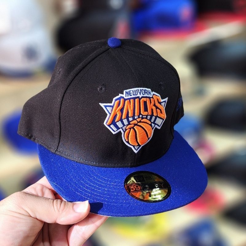 Casquette New York Knicks New Era 59FIFTY - Noir & Bleu Royal - الصورة 5