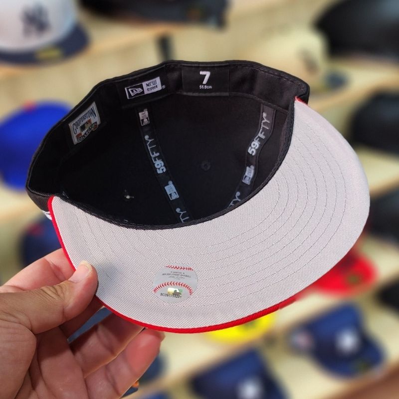 Casquette Cincinnati Reds New Era 59FIFTY - Noir & Rouge - الصورة 4