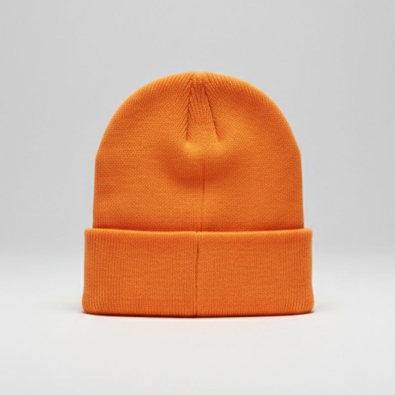 Bonnet Beanie Classique - Orange Vibrant & Chaleur Optimale