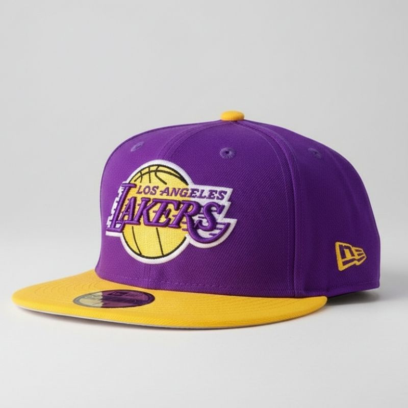 Casquette Los Angeles Lakers New Era 59FIFTY - Violet & Jaune