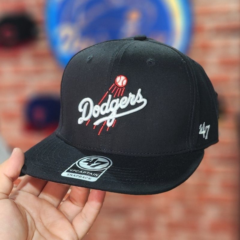 Casquette LA Dodgers '47 - Noir et Blanc avec Broderie Relief - الصورة 5