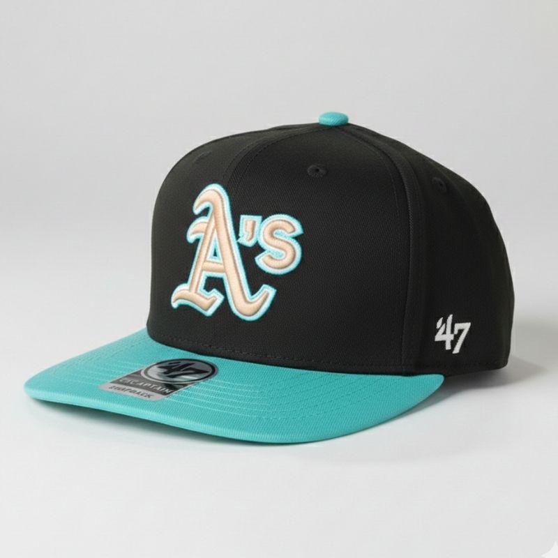Casquette Oakland Athletics '47 - Noir et Turquoise Vibrant