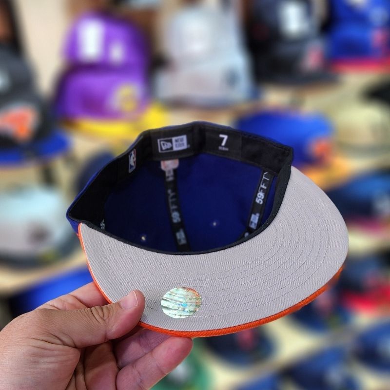 Casquette New York Knicks New Era 59FIFTY - Bleu & Orange – Image 3