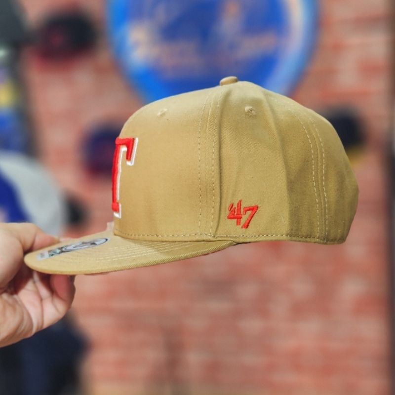 Casquette Texas Rangers '47 - Kaki & Logo Rouge Brodé - الصورة 3