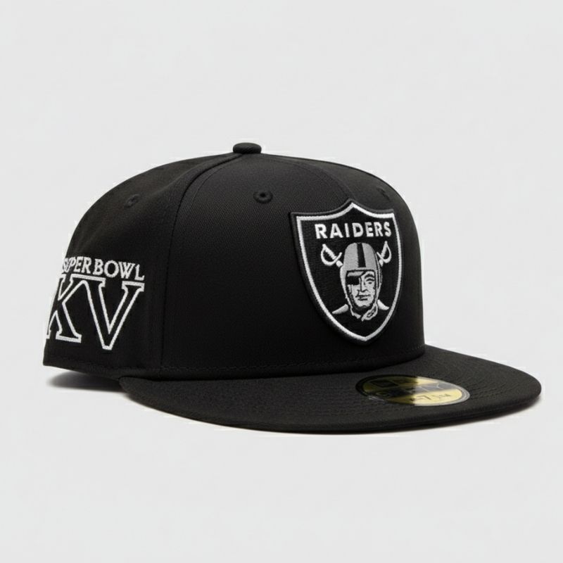 Titre : Casquette Las Vegas Raiders New Era 9FIFTY edition Super Bowl - Noir & Argent