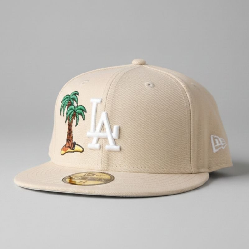 Casquette Los Angeles Dodgers New Era 59FIFTY - Beige & Palm Tree