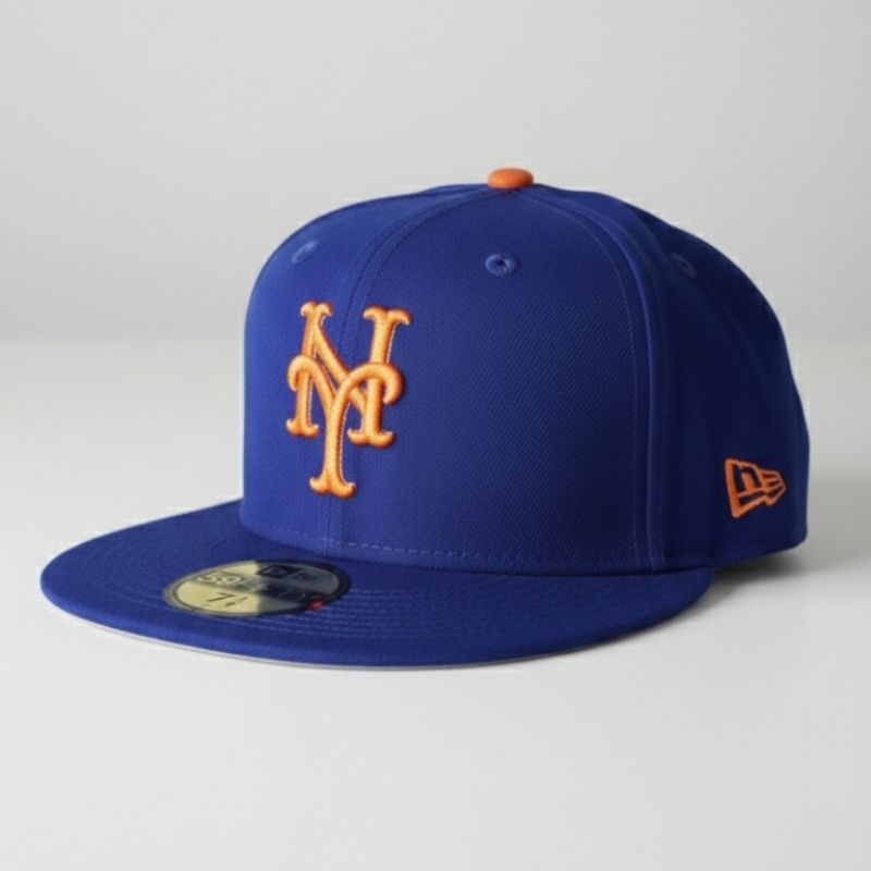 Casquette 59FIFTY New York Mets Bleu Royal – Logo Orange Brodé