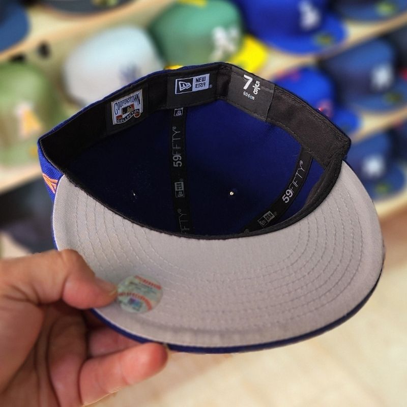 Casquette 59FIFTY New York Mets Bleu Royal – Logo Orange Brodé – Image 3