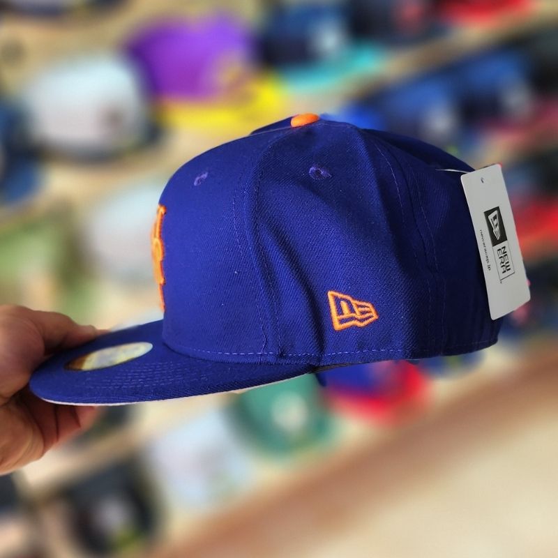 Casquette 59FIFTY New York Mets Bleu Royal – Logo Orange Brodé – Image 4