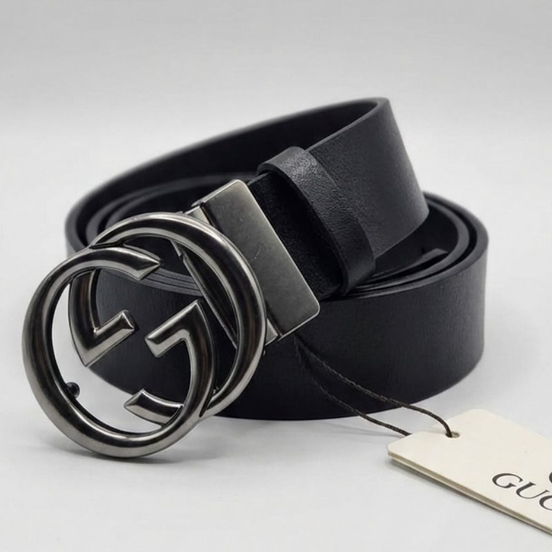 Ceinture Gucci - Boucle "Interlocking G" Anthracite