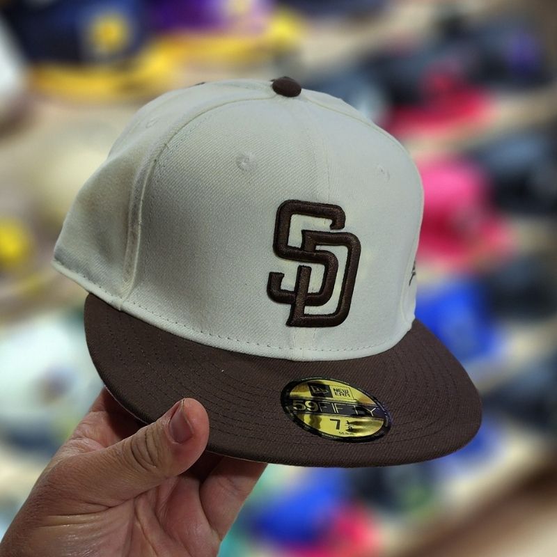 Casquette San Diego Padres New Era 59FIFTY Crème et Marron Fitted – Image 5