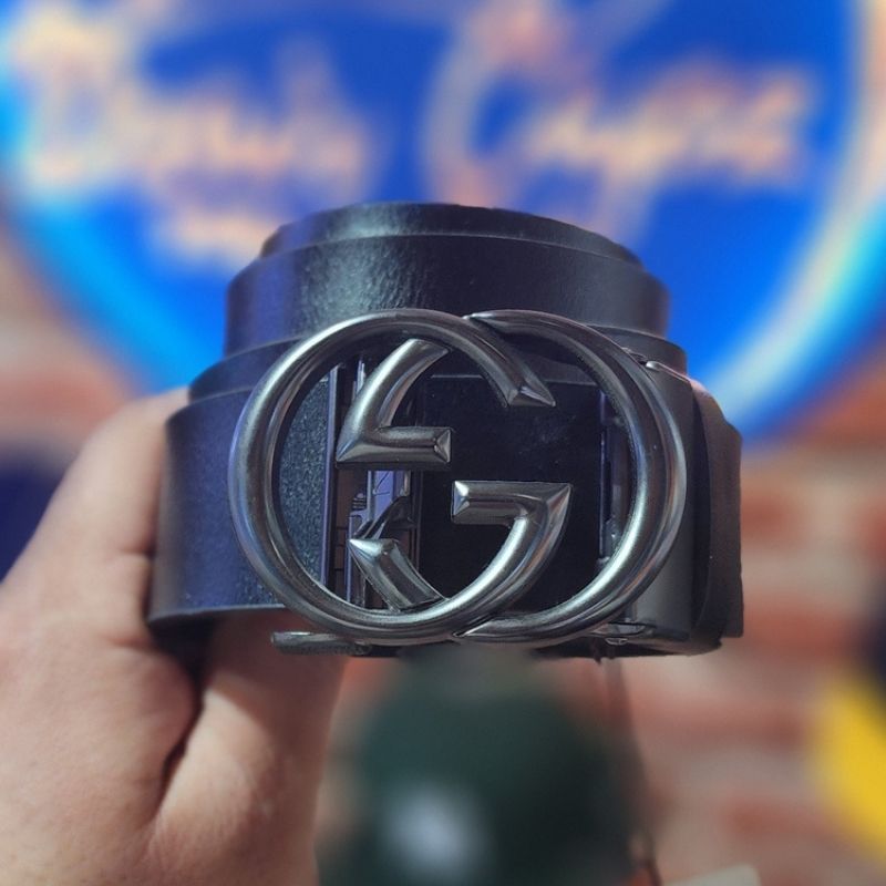 Ceinture Gucci - Boucle "Interlocking G" Anthracite – Image 2