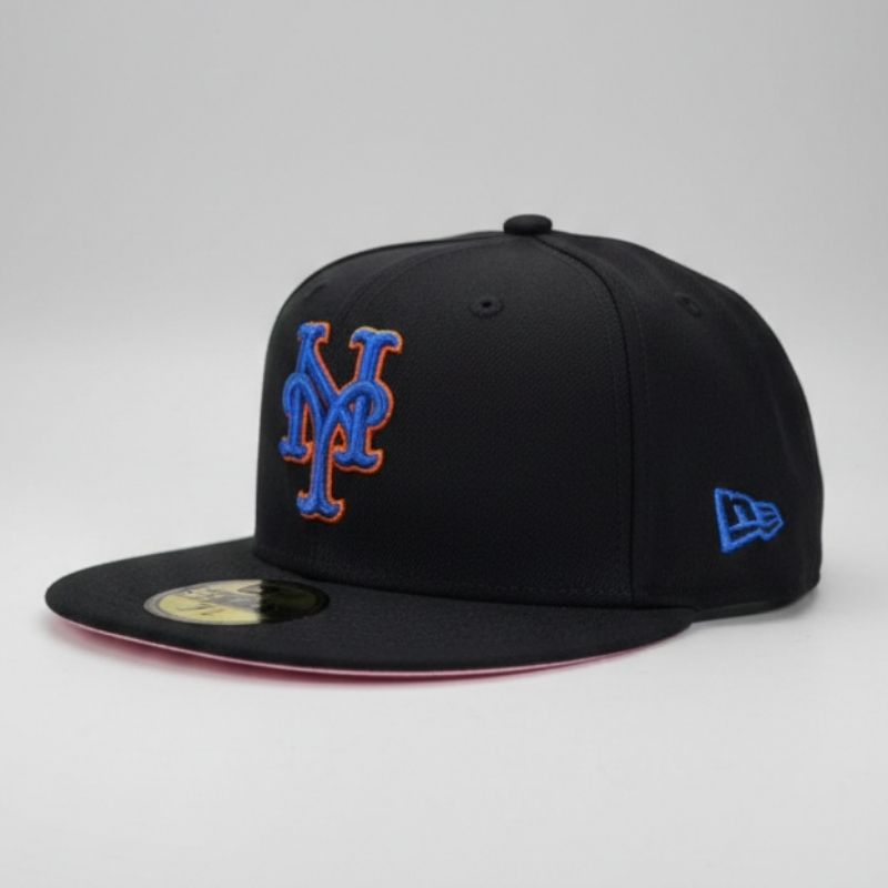 Casquette NY Mets New Era 59FIFTY Noire et Bleue Fitted