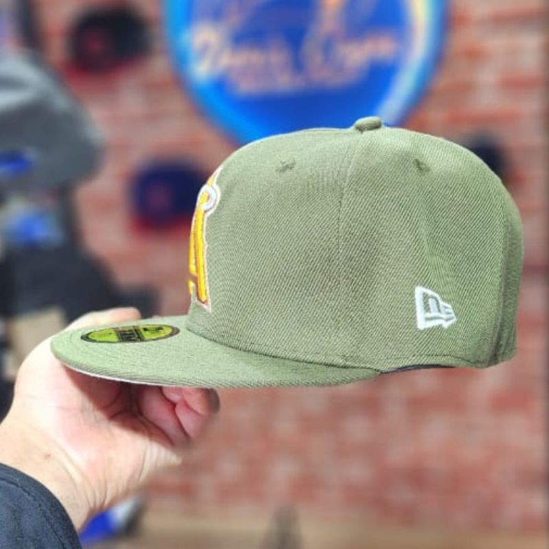 Casquette Los Angeles Angels New Era 59FIFTY - Vert Olive – Image 3