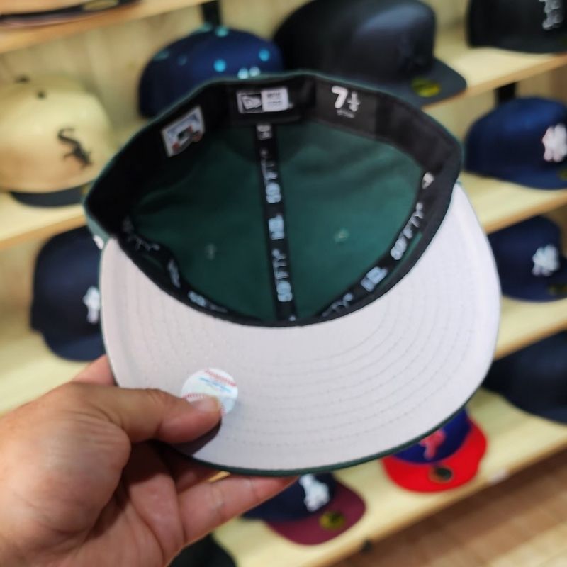 Casquette New Era 59FIFTY Oakland Athletics - Vert & Jaune Classique – Image 3