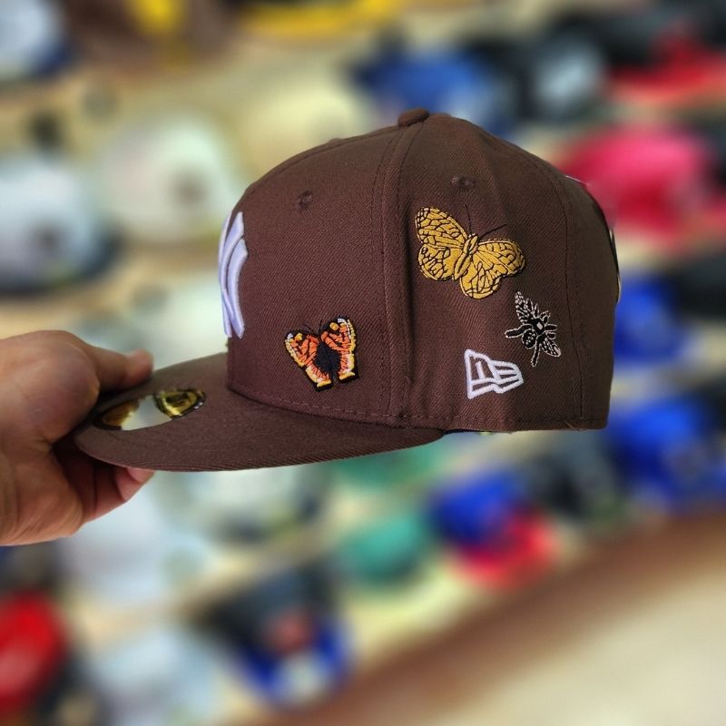 Casquette New York Yankees New Era 59FIFTY - Marron & Broderie Florale - الصورة 4