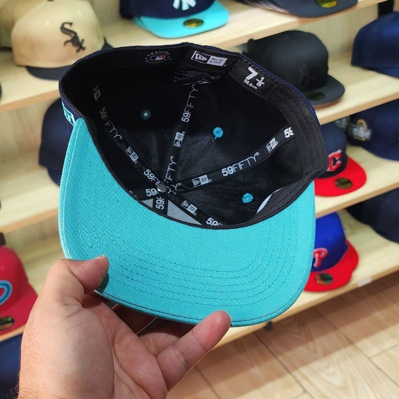 Casquette New York Yankees New Era 59FIFTY - Marine & Turquoise – Image 4