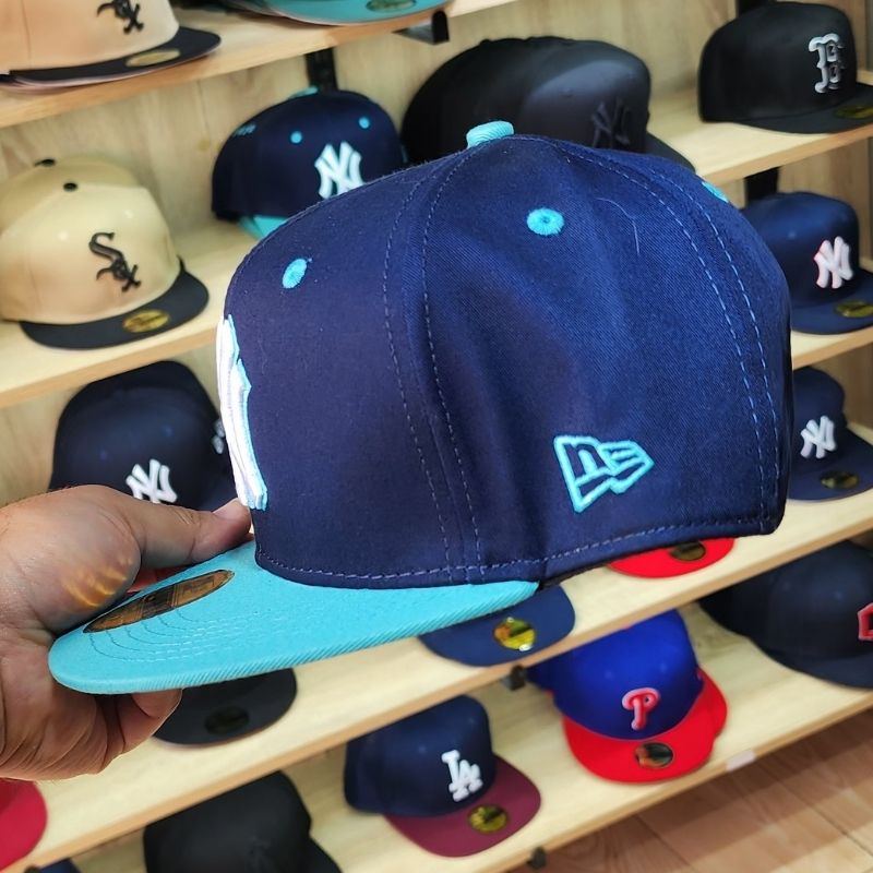 Casquette New York Yankees New Era 59FIFTY - Marine & Turquoise – Image 3