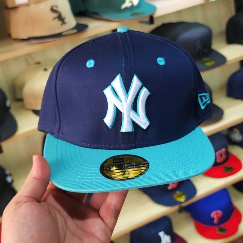 Casquette New York Yankees New Era 59FIFTY - Marine & Turquoise – Image 5