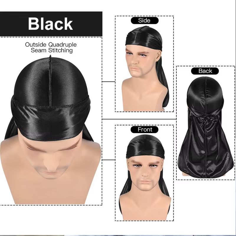 Durag Sport Noir Classique - Style et Protection – Image 3