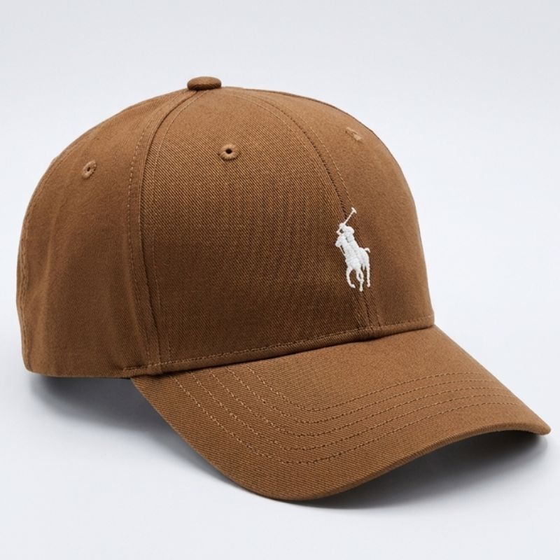 Casquette marron avec logo Polo brodé – Style classique élégant