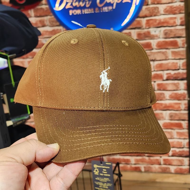 Casquette marron avec logo Polo brodé – Style classique élégant – Image 5