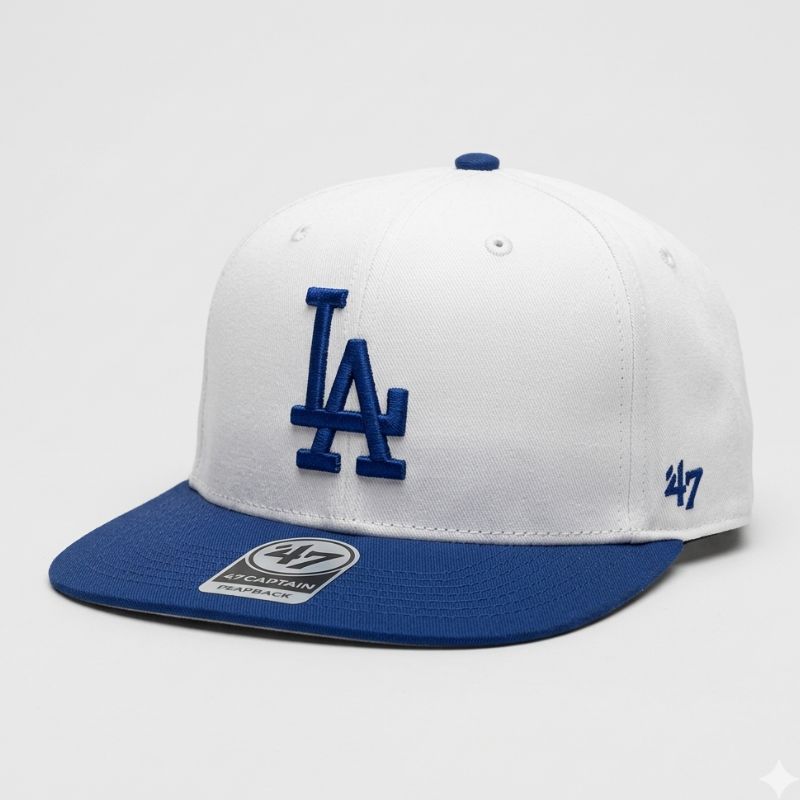Casquette Los Angeles Dodgers Blanc et Bleu 47 Captain Snapback