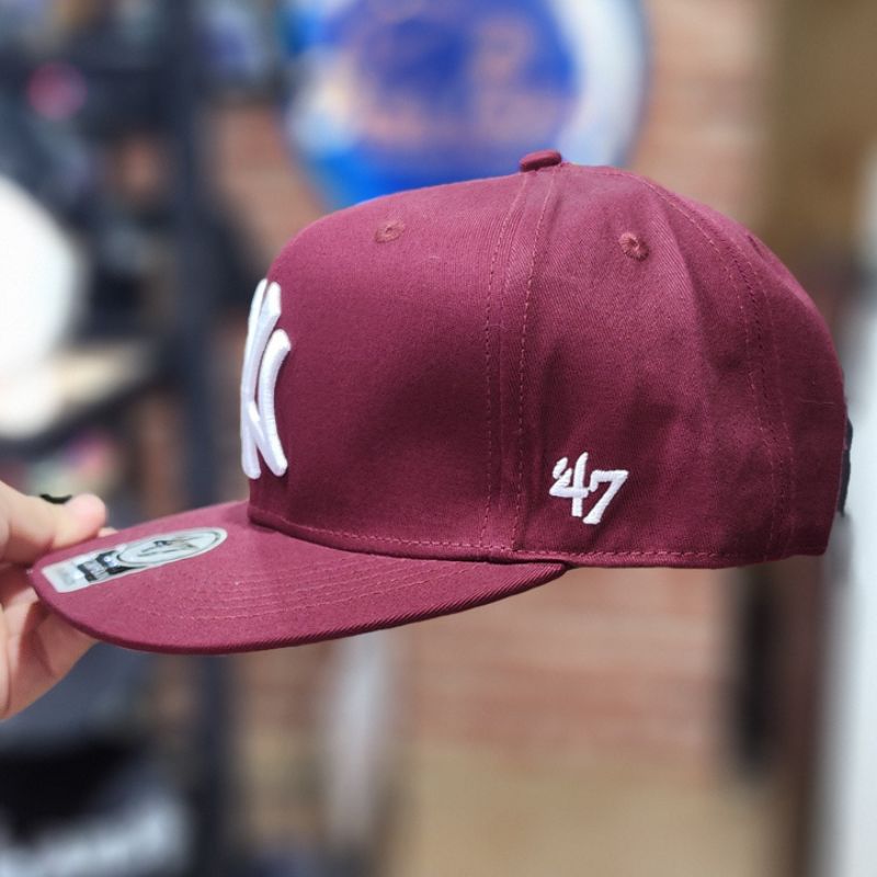 Casquette New York Yankees 47 Captain Snapback - Bordeaux – Image 4
