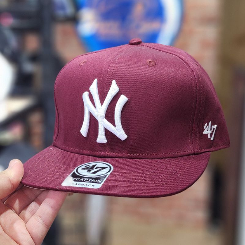 Casquette New York Yankees 47 Captain Snapback - Bordeaux – Image 5