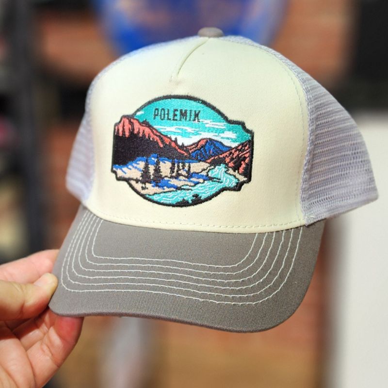 Casquette Polemik Adventure Beige & Gris Trucker Filet – Image 5