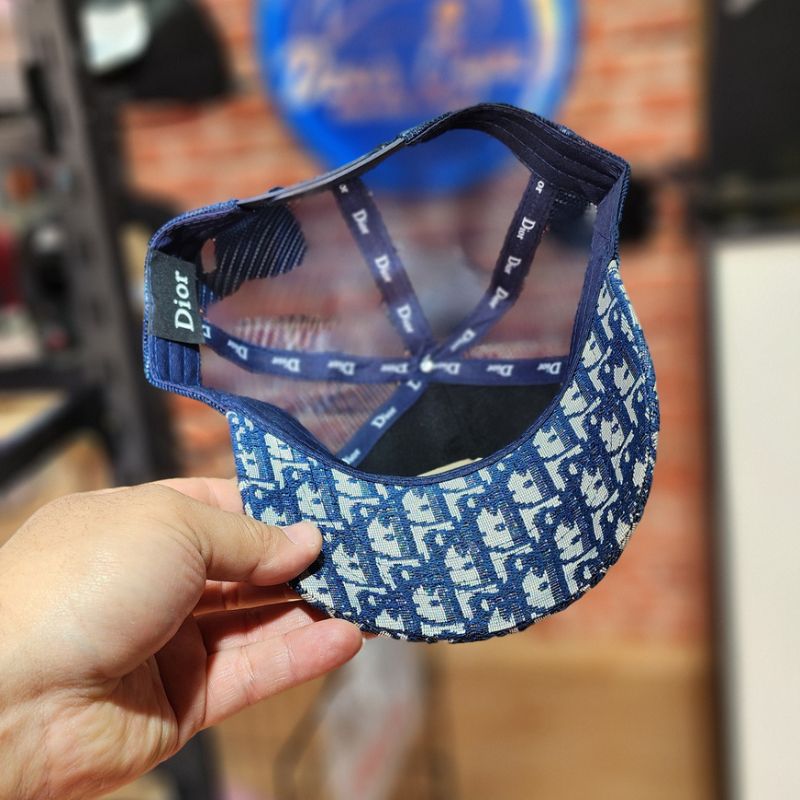 Casquette Dior Bleu Marine et Monogramme Trucker (Filet) – Image 3