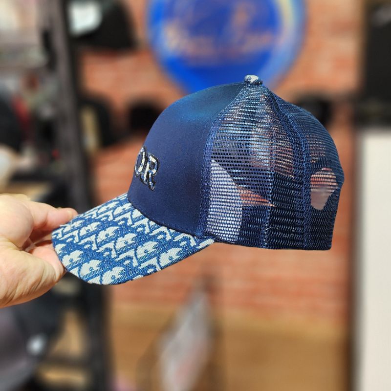 Casquette Dior Bleu Marine et Monogramme Trucker (Filet) – Image 4