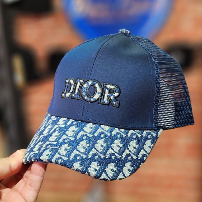Casquette Dior Bleu Marine et Monogramme Trucker (Filet) – Image 5