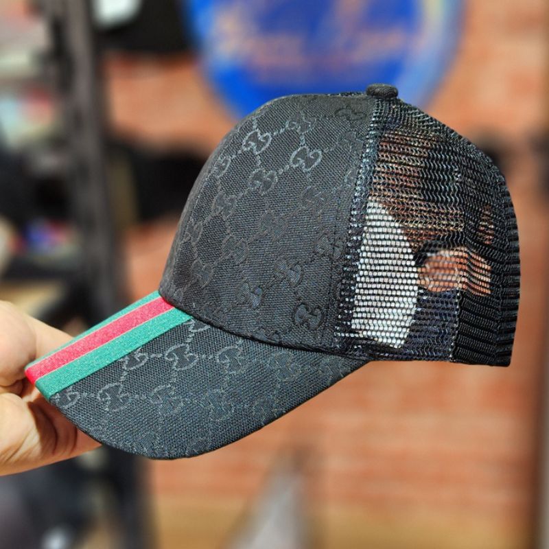 Casquette Gucci Noir et Monogramme Trucker (Filet) - الصورة 4