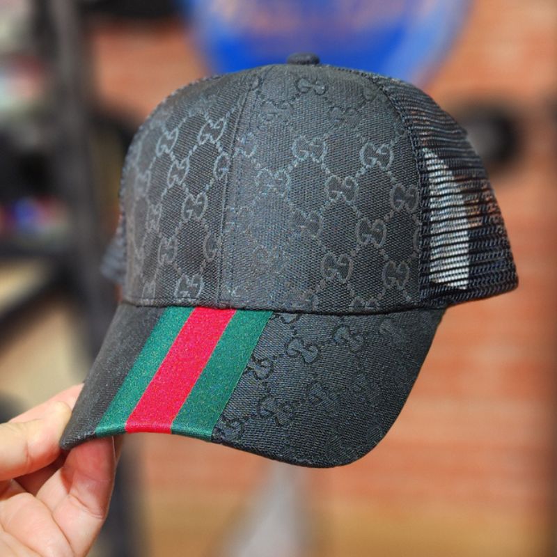 Casquette Gucci Noir et Monogramme Trucker (Filet) - الصورة 5