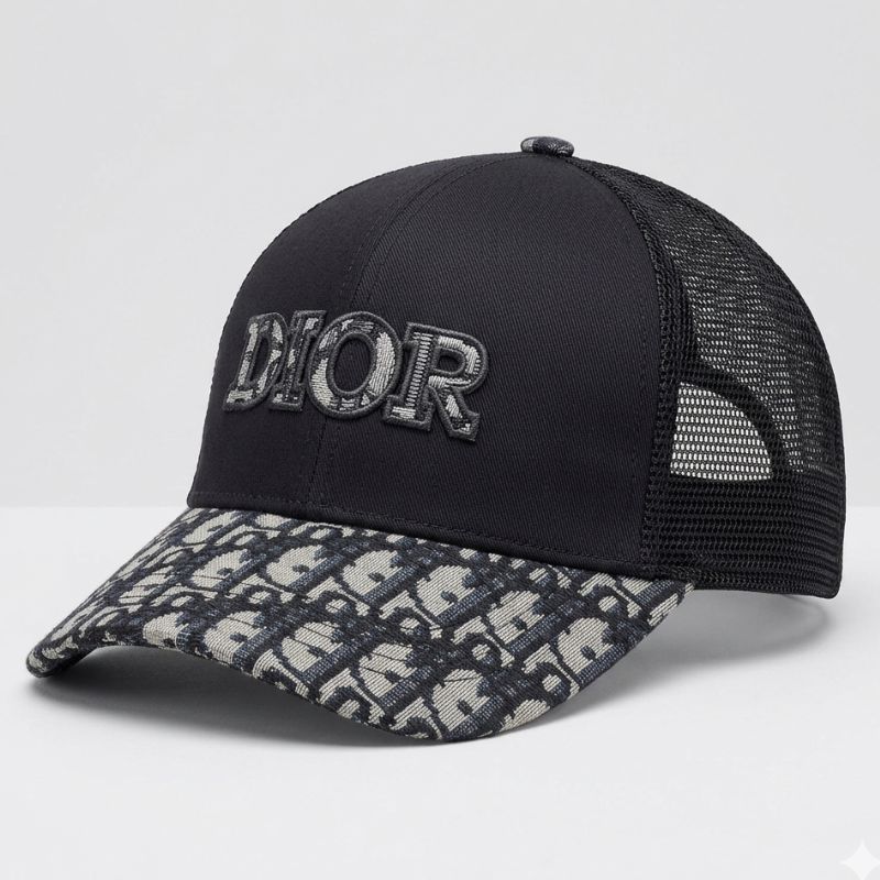 Casquette Dior Noir et Monogramme Trucker - (Filet)