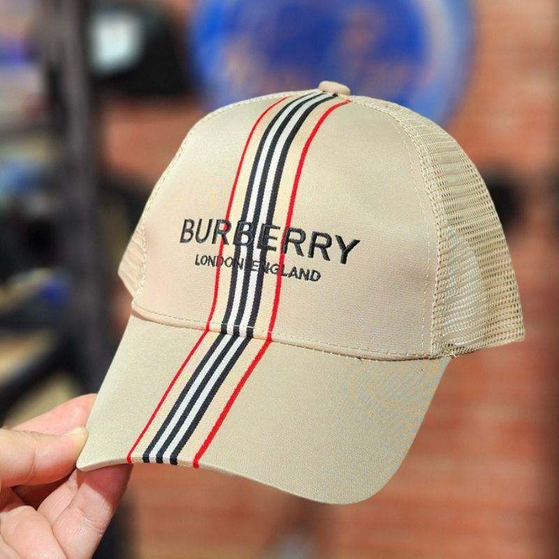 Casquette Burberry Beige à Rayures Trucker - (filet) – Image 5