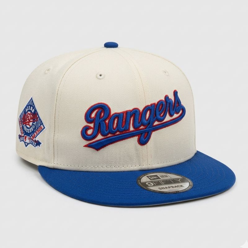 Casquette Texas Rangers New Era 9FIFTY (Blanc / Bleu)