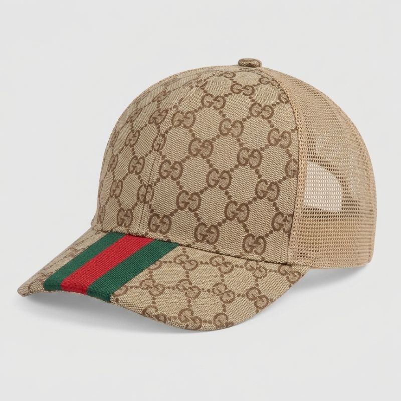 Casquette Gucci Beige et Monogramme Trucker (Filet)