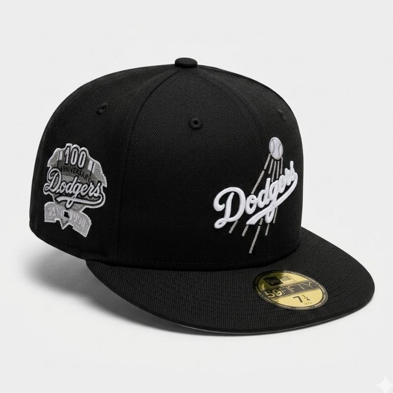 Casquette Los Angeles Dodgers Black and Silver 59FIFTY Cap
