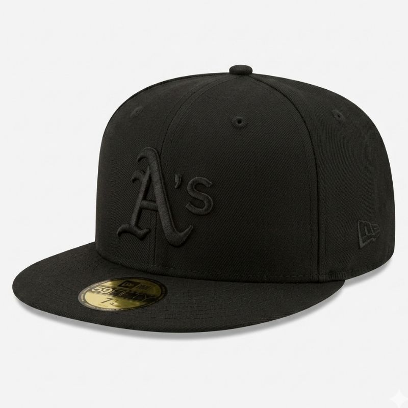Casquette Oakland Athletics Triple Black 59FIFTY Cap