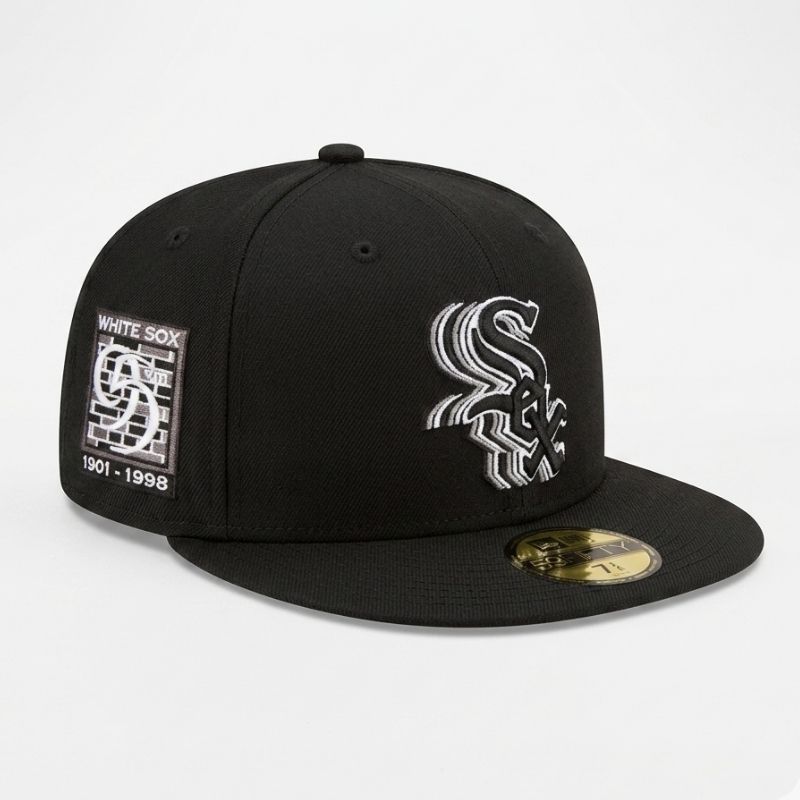 casquette Chicago White Sox Black and Silver 59FIFTY Cap