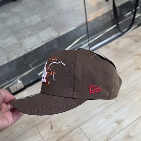 Casquette LA Los Angeles dodgers marron Logo blanc avec étoile edition 50 years Snapback MLB new 26 – Image 3