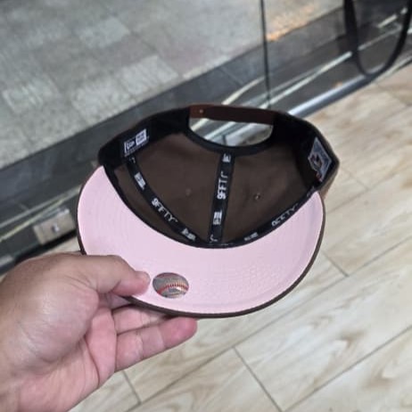 Casquette LA Los Angeles dodgers marron Logo blanc avec étoile edition 50 years Snapback MLB new 26 – Image 4
