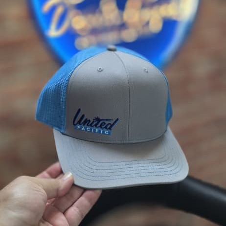 Casquette Trucker United Pacific – Gris Chiné / Bleu Cyan original - الصورة 3