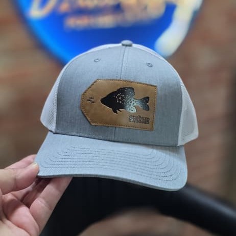 Casquette Trucker Hooked & Tagged Fish Leather Patch – Gris Chiné / Blanc original - الصورة 3